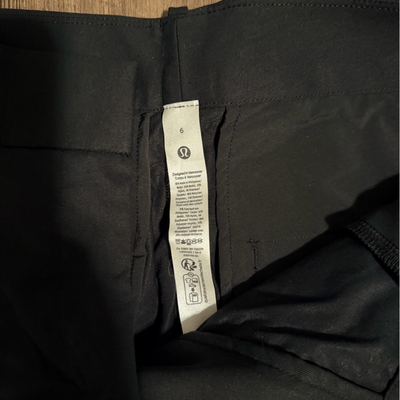 Lululemon pleat front Black Wide-Leg Trousers - Picture 3 of 3